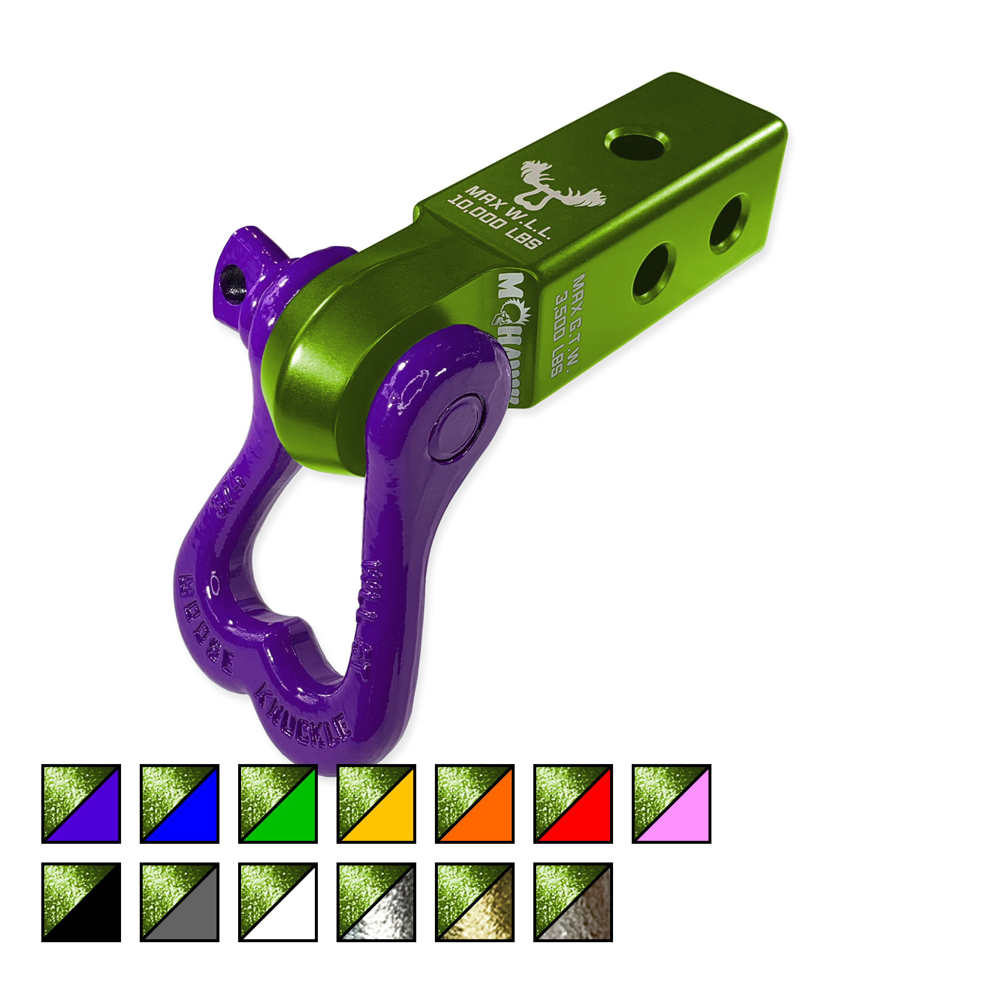 Photo of XL 3/4 Shackle and Mohawk 2.0 Receiver Combo by Forward Notion, LLC - Premium Recovery Gear for UTVs / Side by Sides