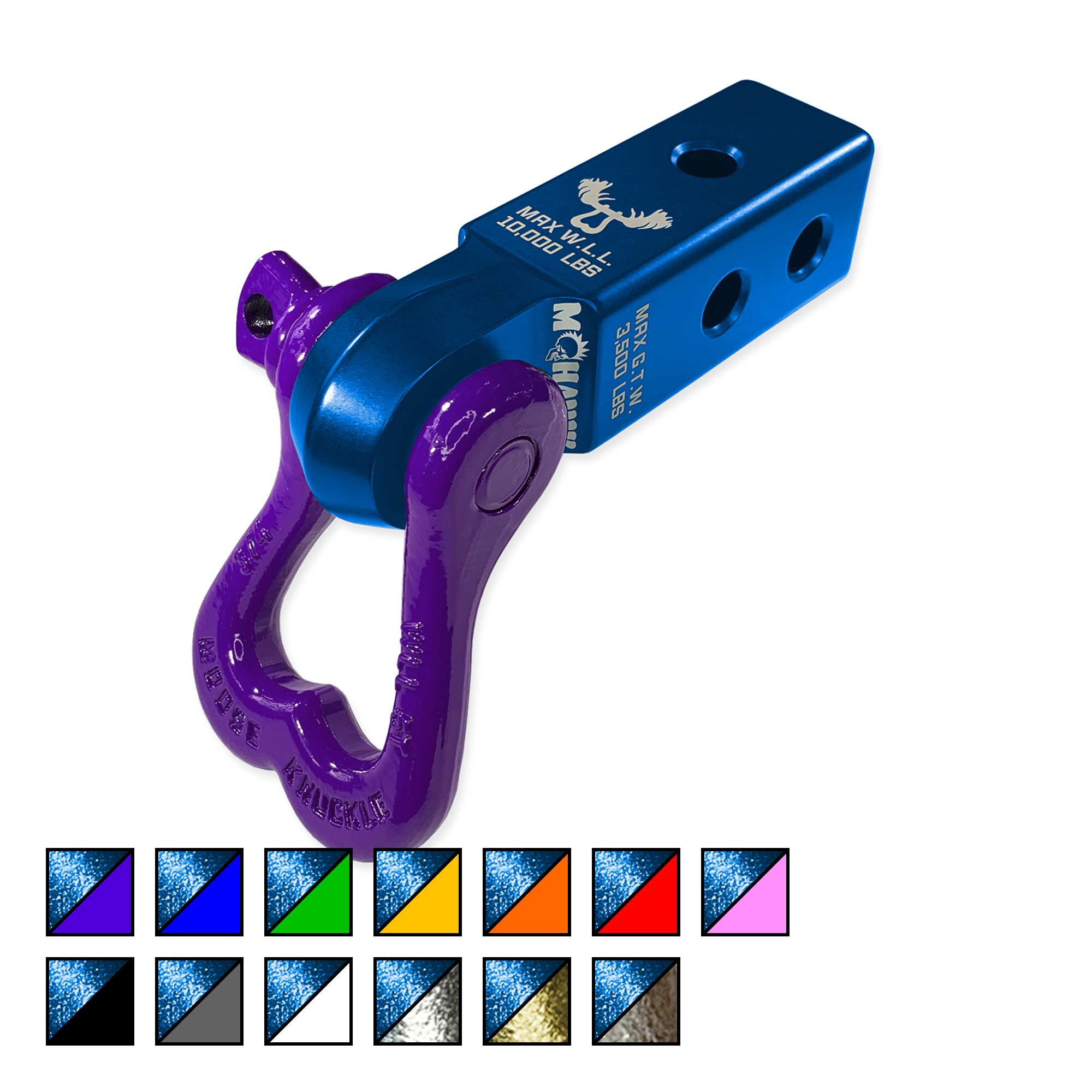 Photo of XL 3/4 Shackle and Mohawk 2.0 Receiver Combo by Forward Notion, LLC - Premium Recovery Gear for UTVs / Side by Sides