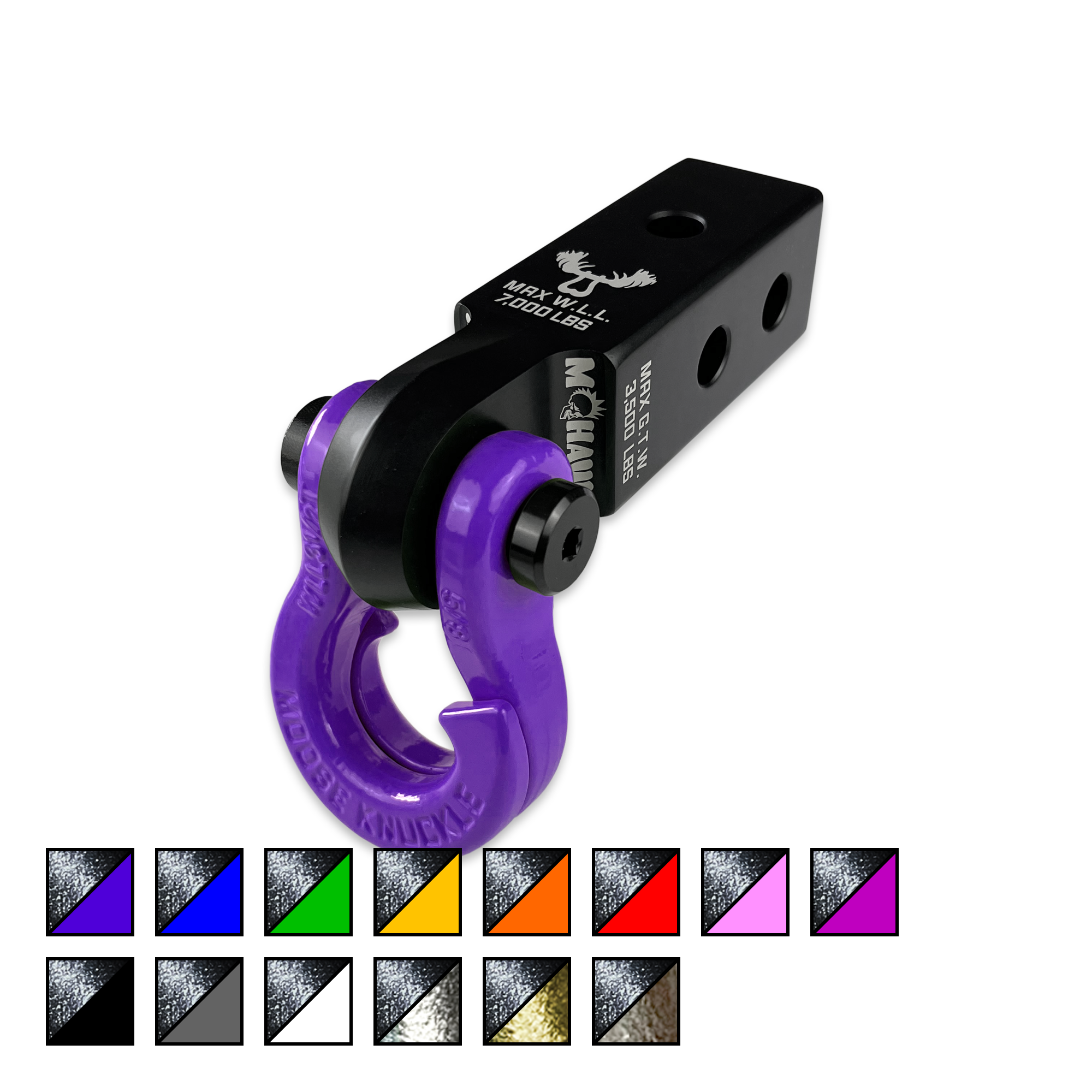 Photo of Jowl 5/8 Split Shackle and Mohawk 2.0 x 5/8 Receiver Combo by Forward Notion, LLC - Premium Recovery Gear for UTVs / Side by Sides