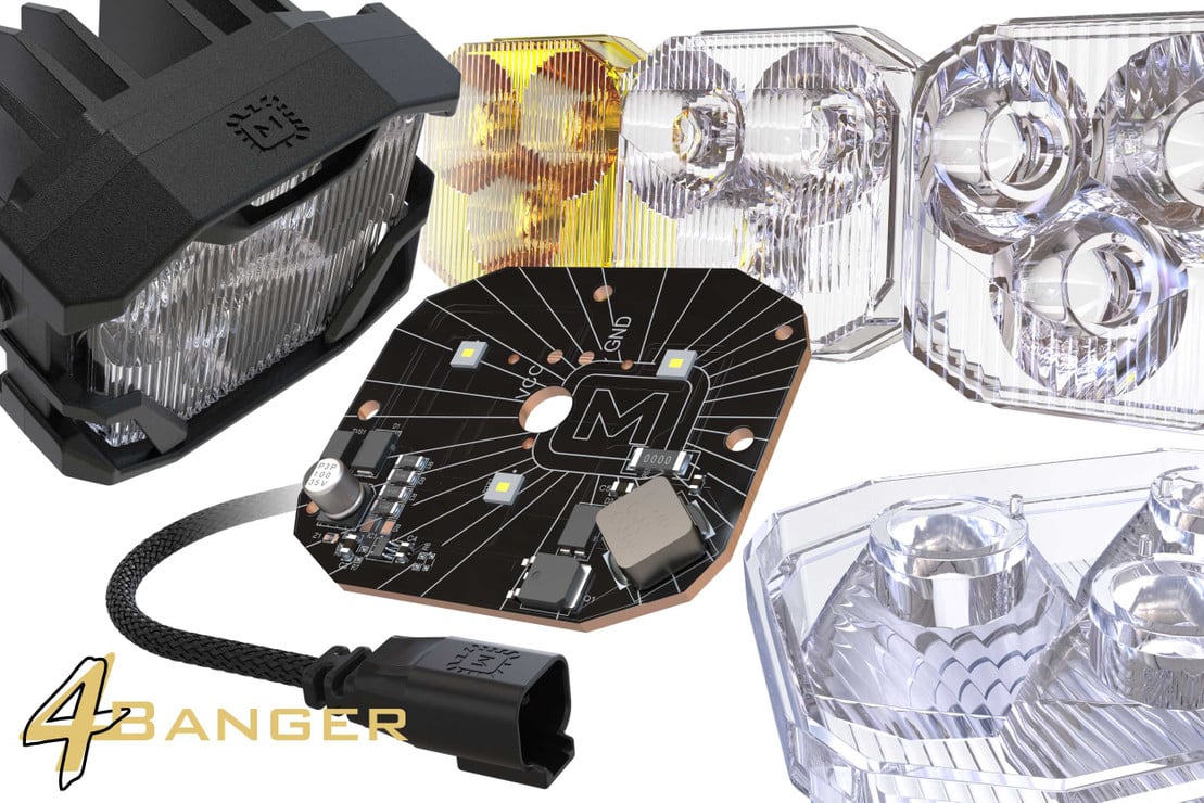Photo of Morimoto 4 Banger LED Pods - Flush Mount by Morimoto - Premium Light Pods for UTVs / Side by Sides