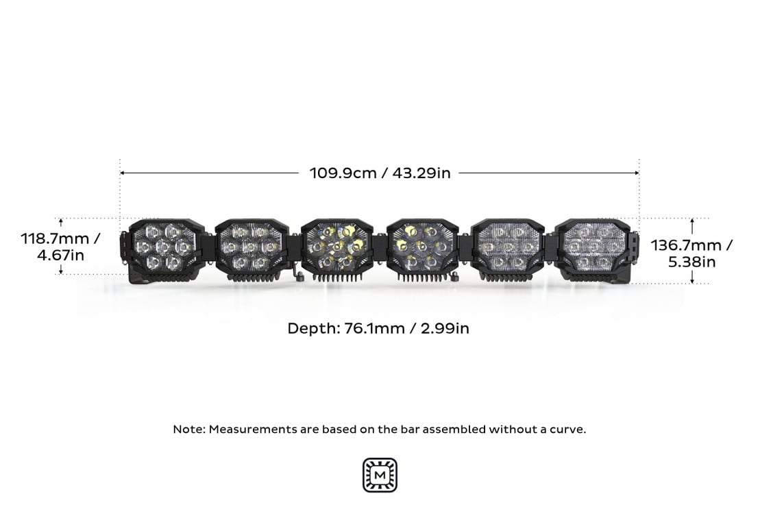 Photo of Morimoto Triple Row Banger Bar off Road LED Light Bar - 6 Pod / 43” by Morimoto - Premium Light Bars for UTVs / Side by Sides