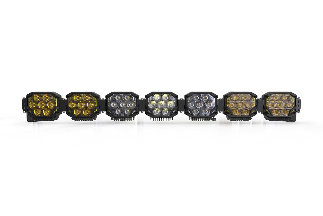 Photo of Morimoto Triple Row Banger Bar off Road LED Light Bar - 7 Pod / 50.5” by Morimoto - Premium Light Bars for UTVs / Side by Sides