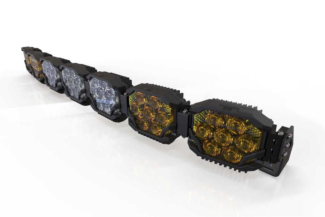 Photo of Morimoto Triple Row Banger Bar off Road LED Light Bar - 7 Pod / 50.5” by Morimoto - Premium Light Bars for UTVs / Side by Sides