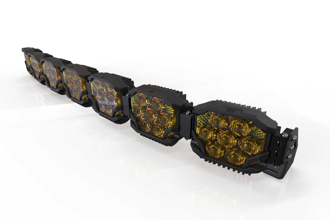 Photo of Morimoto Triple Row Banger Bar off Road LED Light Bar - 7 Pod / 50.5” by Morimoto - Premium Light Bars for UTVs / Side by Sides