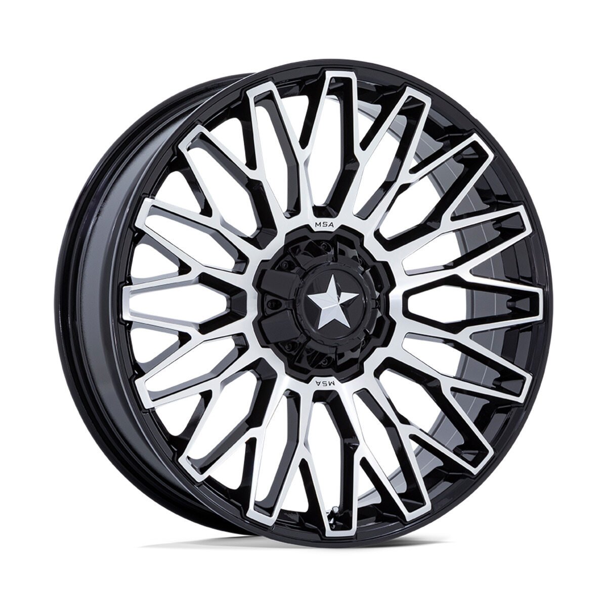 Photo of MSA M50 Clubber - Gloss Black Machined by MSA Offroad Wheels - Premium for UTVs / Side by Sides