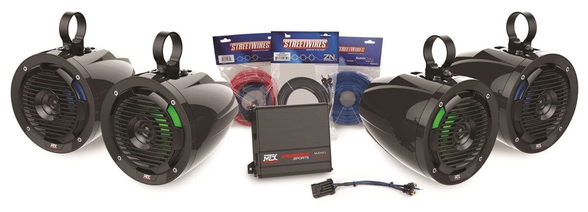 Photo of MTX Audio Polaris Universal Audio Package With Amplifier & 4 Roll Cage Speakers by MTX Audio - Premium for UTVs / Side by Sides