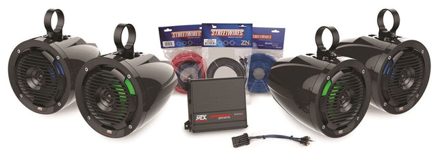 Photo of MTX Audio Polaris Universal Audio Package With Amplifier & 4 Roll Cage Speakers by MTX Audio - Premium for UTVs / Side by Sides