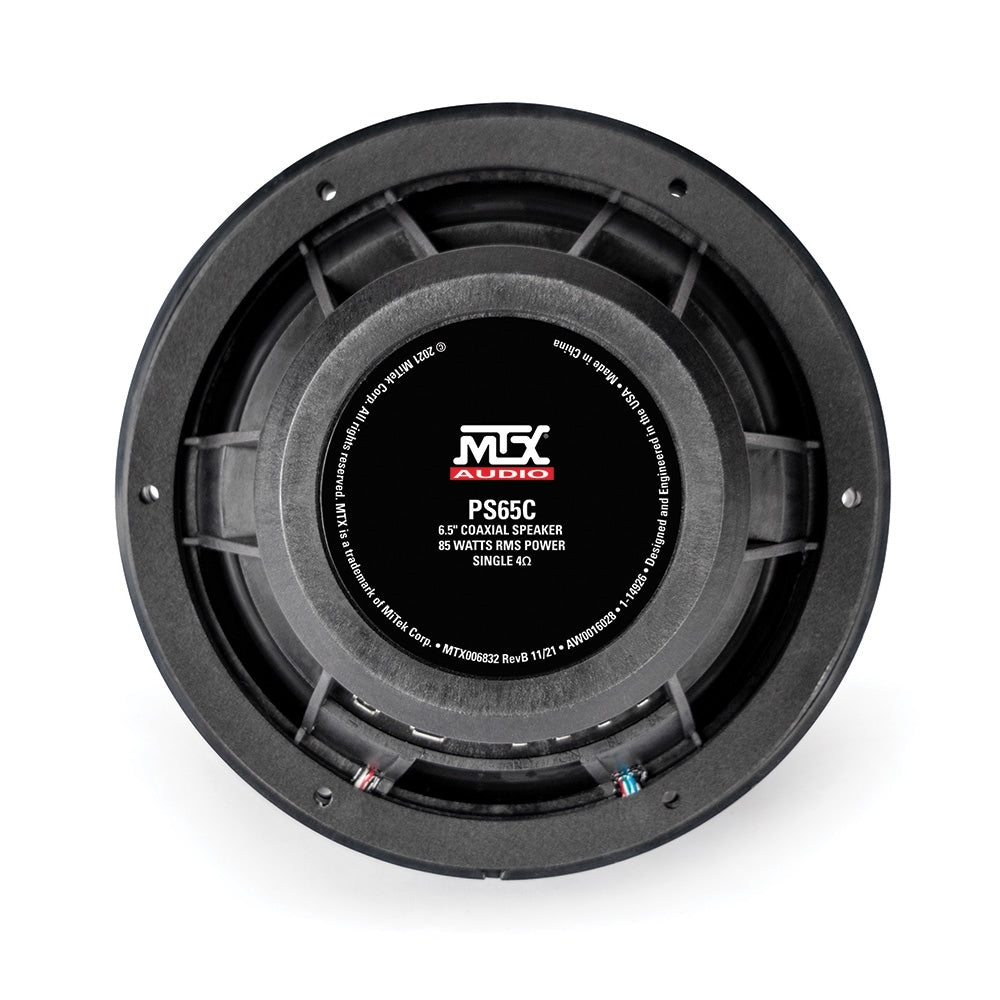 Photo of MTX Audio PS65C 6.5” 85-Watt RMS 4Ω Coaxial Speaker Pair IP-67 Rated with RGB Lighting and Customizable Grille by MTX Audio - Premium for UTVs / Side by Sides