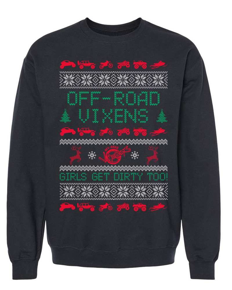 Photo of Naughty or Nice Christmas Crew by OFF-ROAD VIXENS CLOTHING CO. - Premium Ladies Long Sleeves for UTVs / Side by Sides
