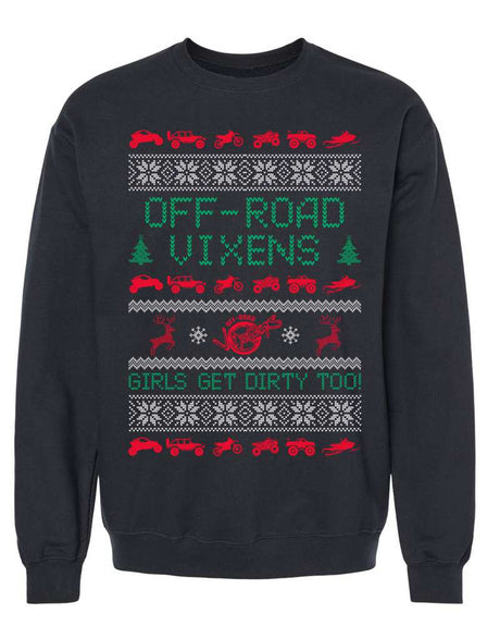 Photo of Naughty or Nice Christmas Crew by OFF-ROAD VIXENS CLOTHING CO. - Premium Ladies Long Sleeves for UTVs / Side by Sides