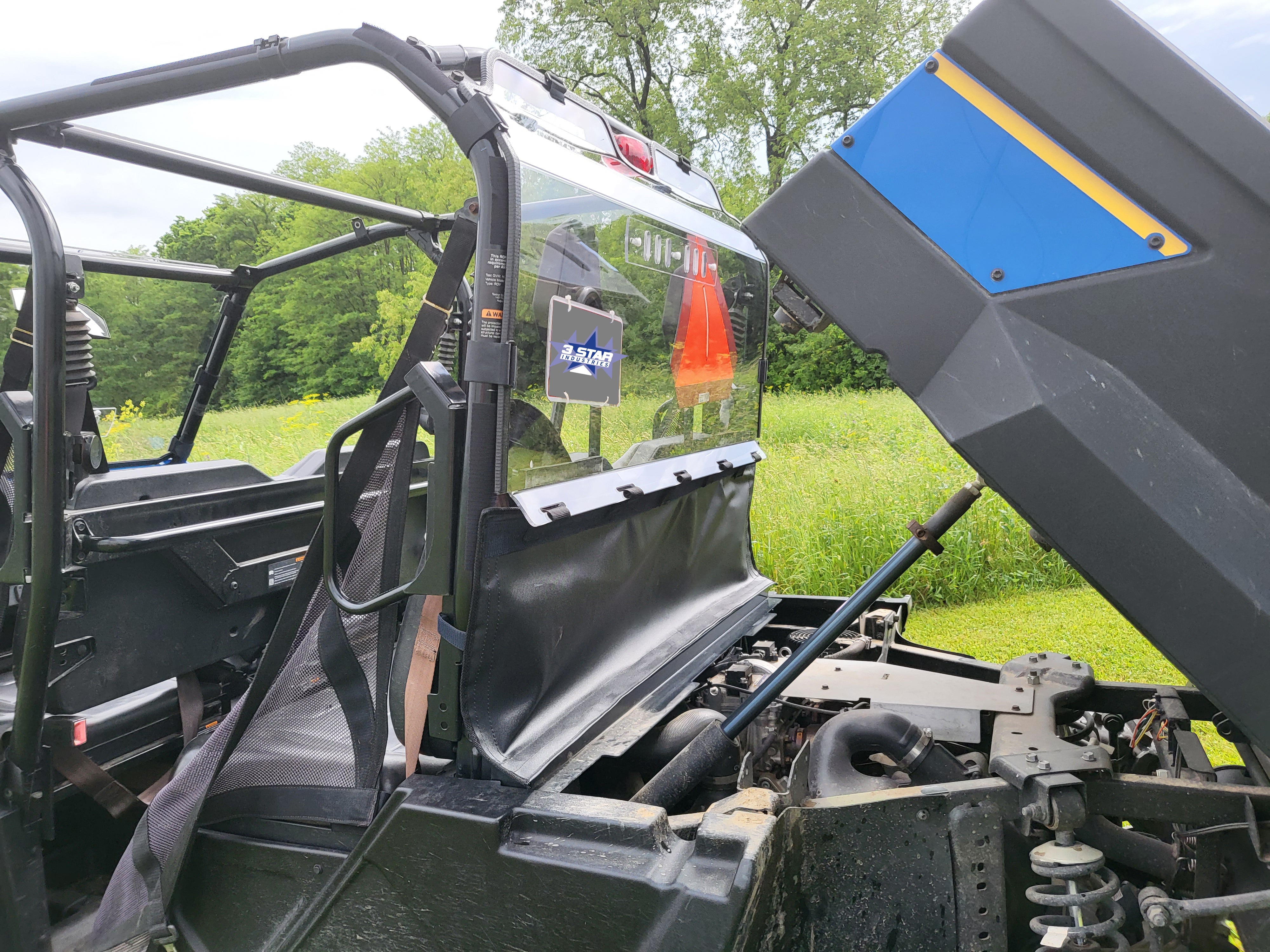 Photo of New Holland 850 Crew - Polycarbonate Rear Windshield by 3 Star UTV - Premium Windshields for UTVs / Side by Sides