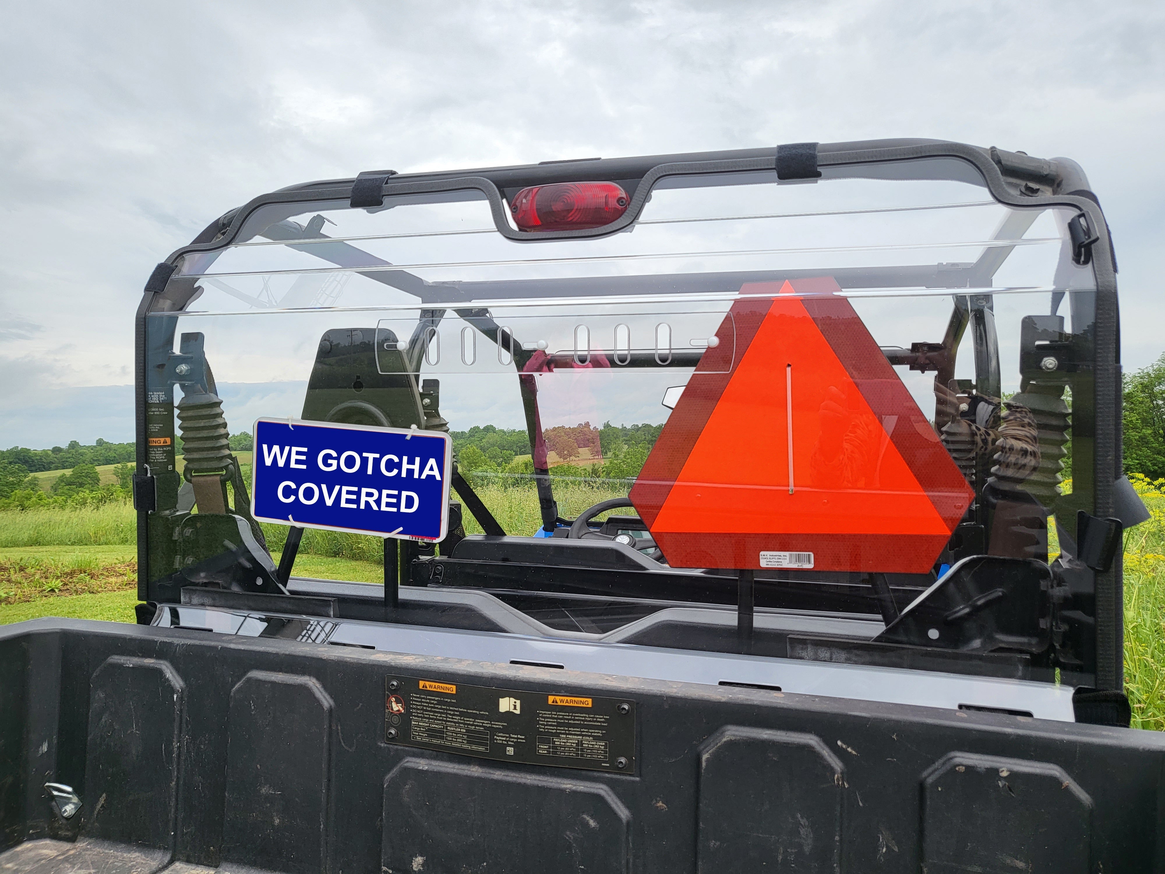 Photo of New Holland 850 Crew - Polycarbonate Rear Windshield by 3 Star UTV - Premium Windshields for UTVs / Side by Sides