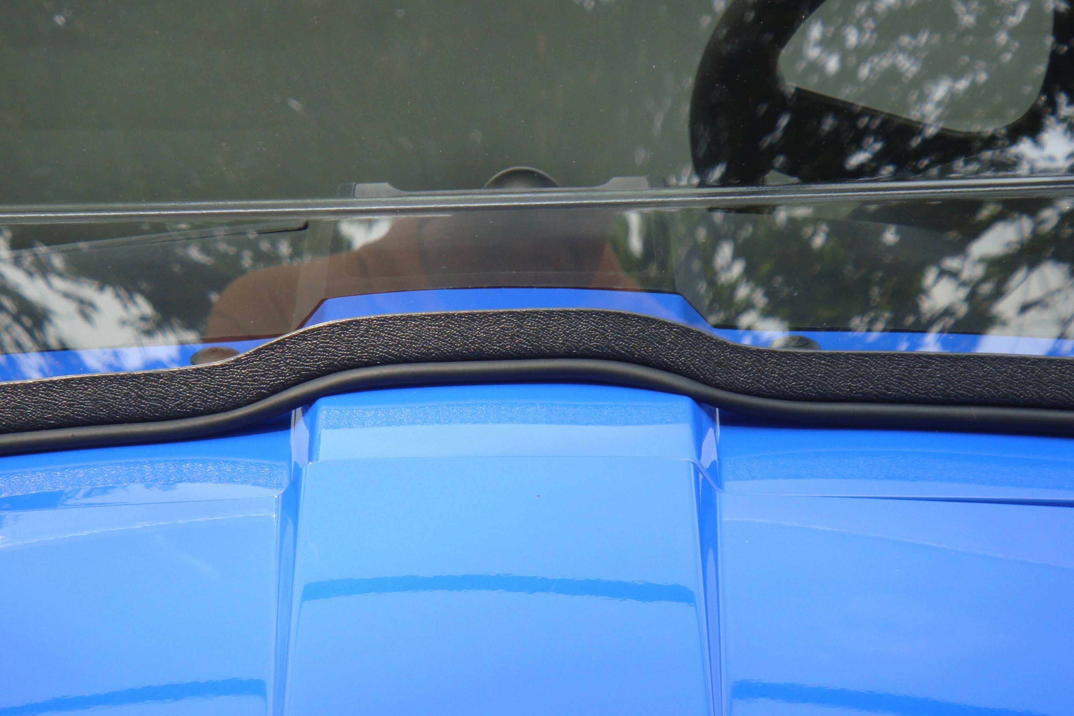 Photo of New Holland Rustler 115 - 2 Piece Vented Windshield w/Clamp Options by 3 Star UTV - Premium Windshields for UTVs / Side by Sides