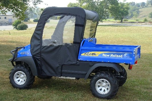 Photo of New Holland Rustler 115 - Door/Rear Window Combo with Color and Zip Window Options by 3 Star UTV - Premium Enclosures for UTVs / Side by Sides