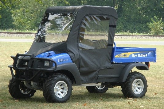 Photo of New Holland Rustler 115 - Full Cab Enclosure w/Vinyl Windshield with Color and Zip Window Options by 3 Star UTV - Premium Enclosures for UTVs / Side by Sides