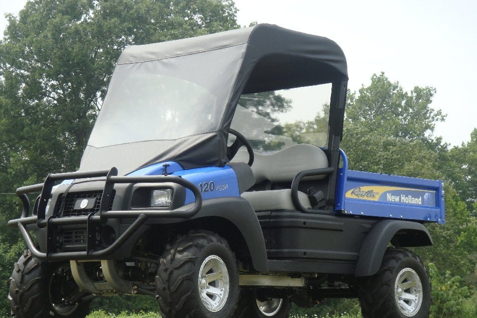 Photo of New Holland Rustler 120/125 - Vinyl Windshield/Top/Rear Combo by 3 Star UTV - Premium Enclosures for UTVs / Side by Sides