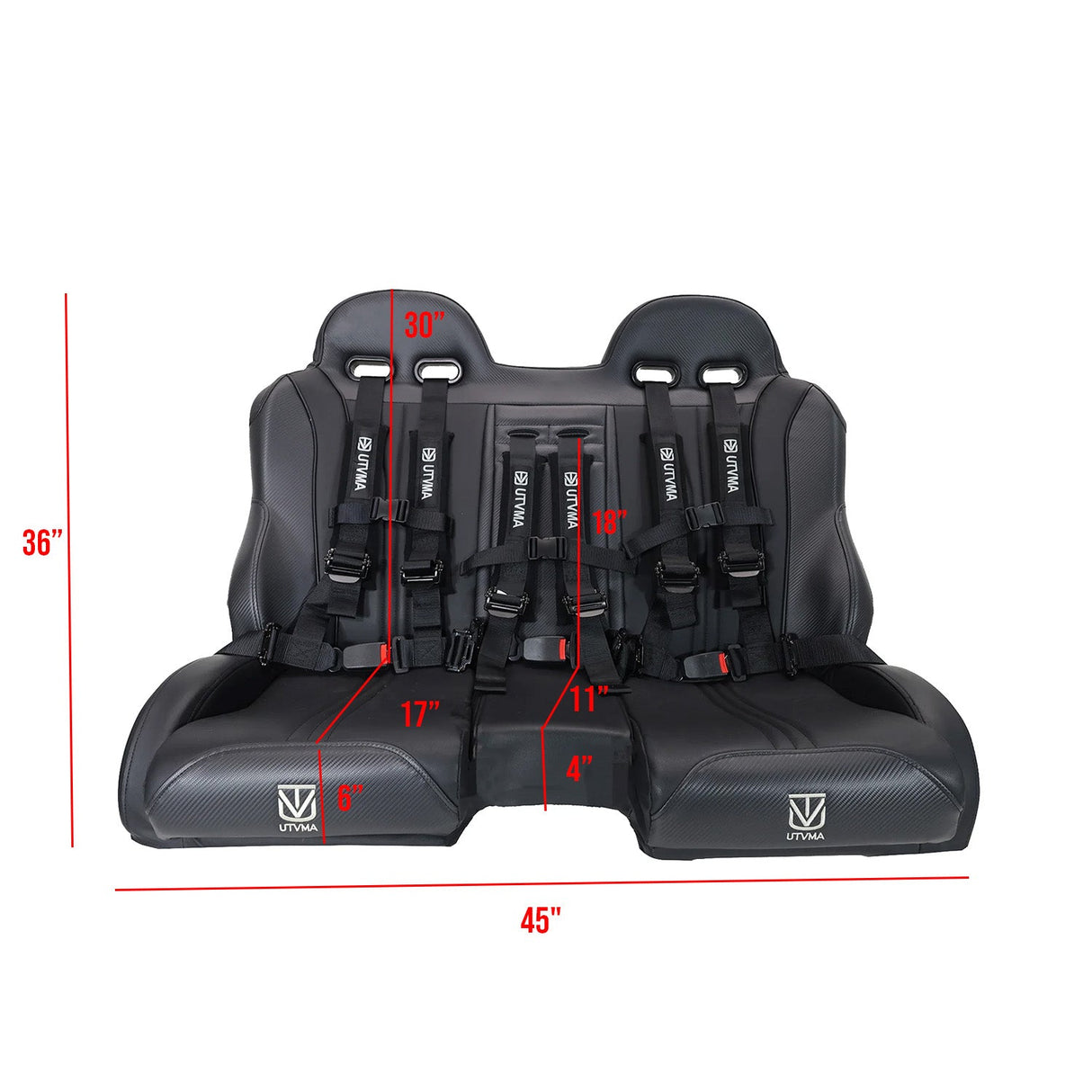 RZR 900 Rear Bench Seat & Pair of Front Bucket Seats Set (2015-2024)