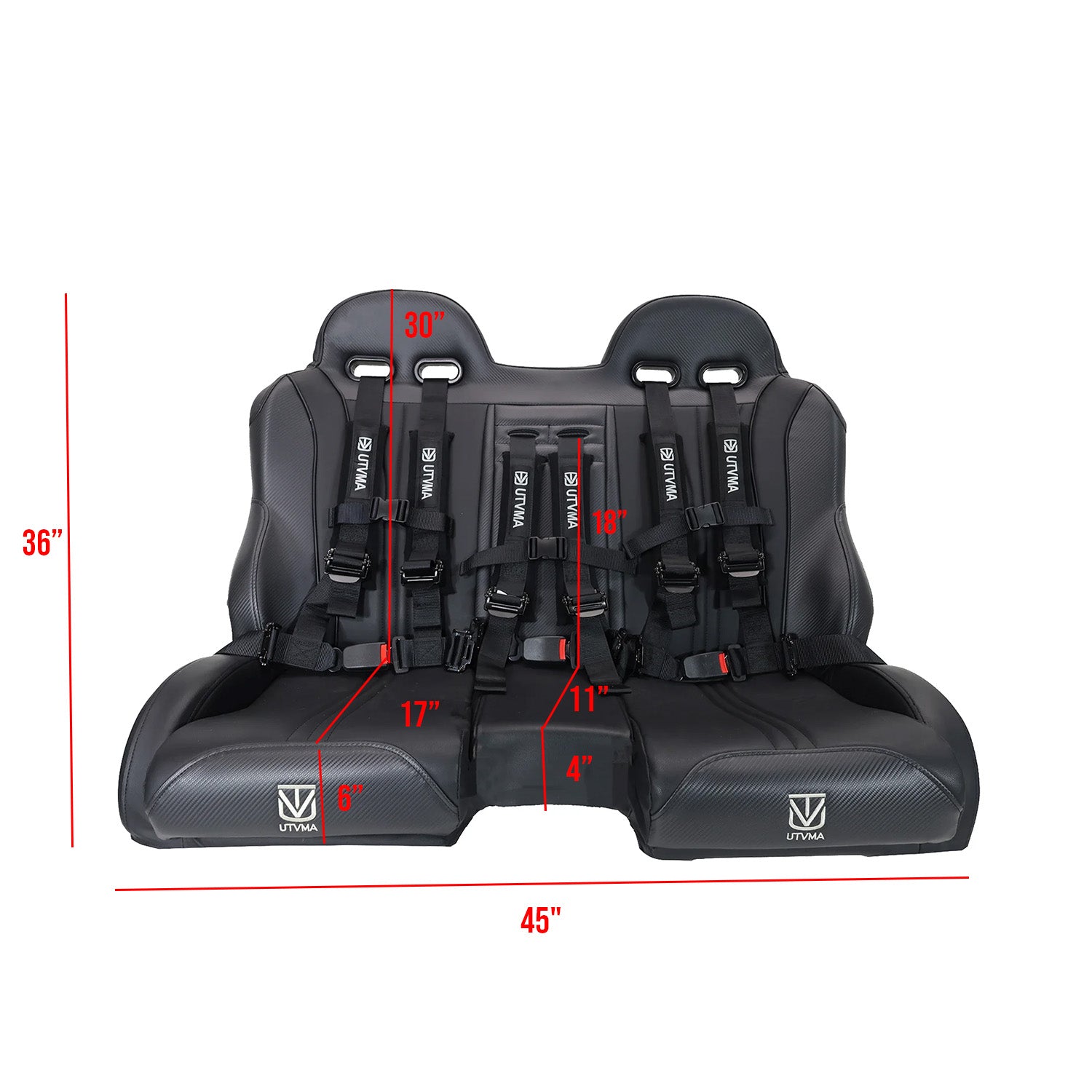 Photo of RZR 900 Rear Bench Seat & Pair of Front Bucket Seats Set (2015-2024) by UTV Mountain Accessories - Premium Bench Seat for UTVs / Side by Sides