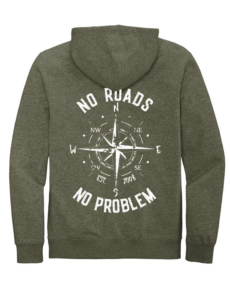 Photo of No Roads Unisex Zip Up Hoodie by OFF-ROAD VIXENS CLOTHING CO. - Premium Ladies Hoodies for UTVs / Side by Sides