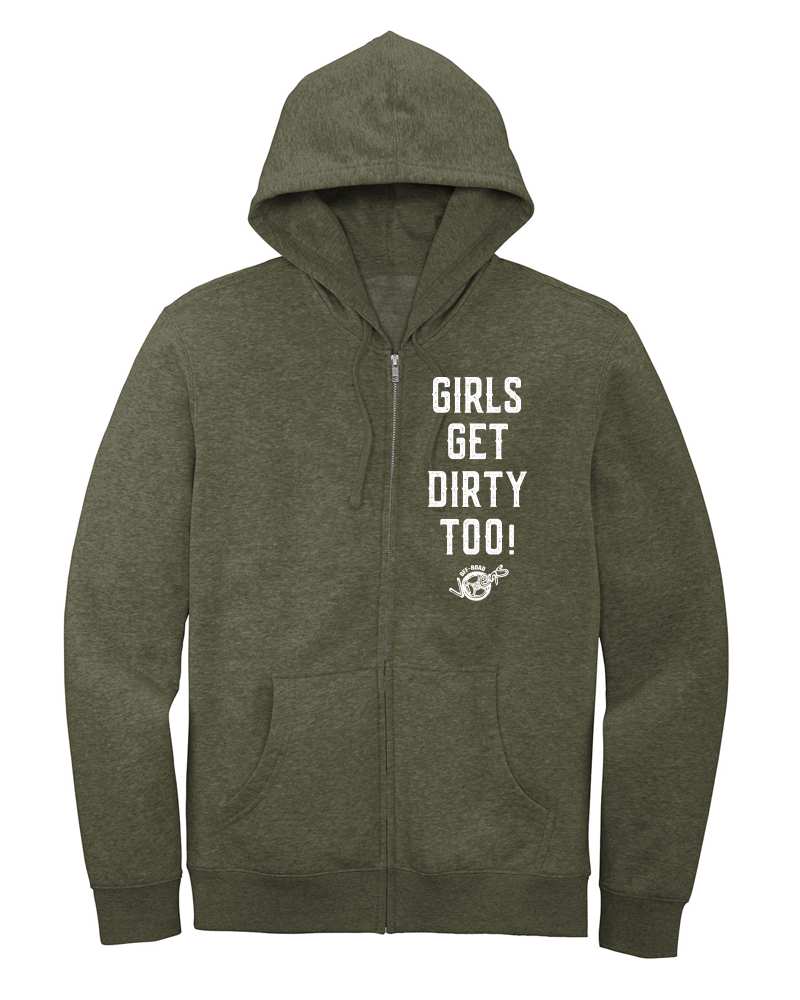 Photo of No Roads Unisex Zip Up Hoodie by OFF-ROAD VIXENS CLOTHING CO. - Premium Ladies Hoodies for UTVs / Side by Sides
