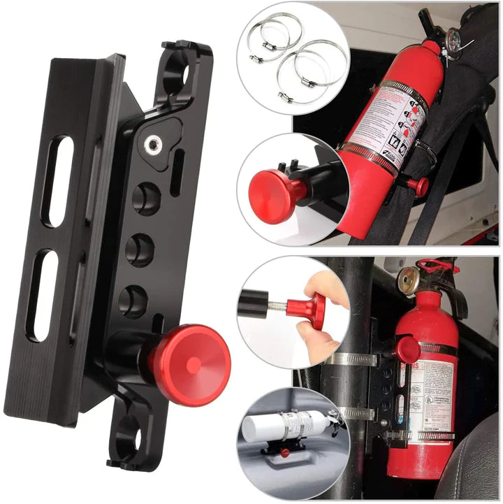 Photo of Quick-Release Fire Extinguisher Mount - Universal Roll Bar & Flat Surface Mount by Savage UTV - Premium Fire Extinguishers & Mounts for UTVs / Side by Sides