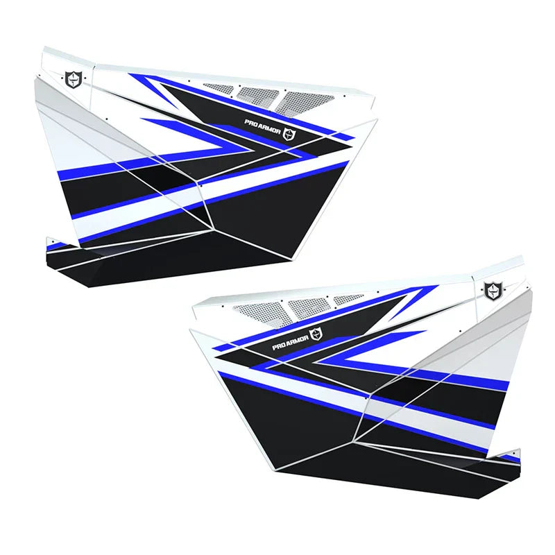 Photo of Pro Armor RZR Pro XP Door Graphic White/Blue by Pro Armor - Premium Door Bags & Door Accessories for UTVs / Side by Sides