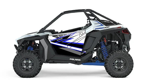 Photo of Pro Armor RZR Pro XP Door Graphic White/Blue by Pro Armor - Premium Door Bags & Door Accessories for UTVs / Side by Sides
