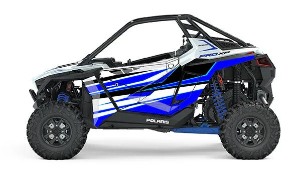Photo of Pro Armor RZR Pro XP Door & side panel Graphic White/Blue by Pro Armor - Premium Door Bags & Door Accessories for UTVs / Side by Sides
