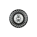 Front view of a Packard Impact silver beadlock UTV wheel with a black barrel.