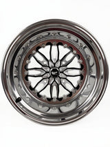 Packard Icon Non-Beadlock Wheel — Gloss Black / Polished — 4x136, front view
