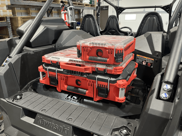 Photo of Kawasaki KRX Packout Mount - Subwoofer Compatible by AJK Offroad - Premium for UTVs / Side by Sides