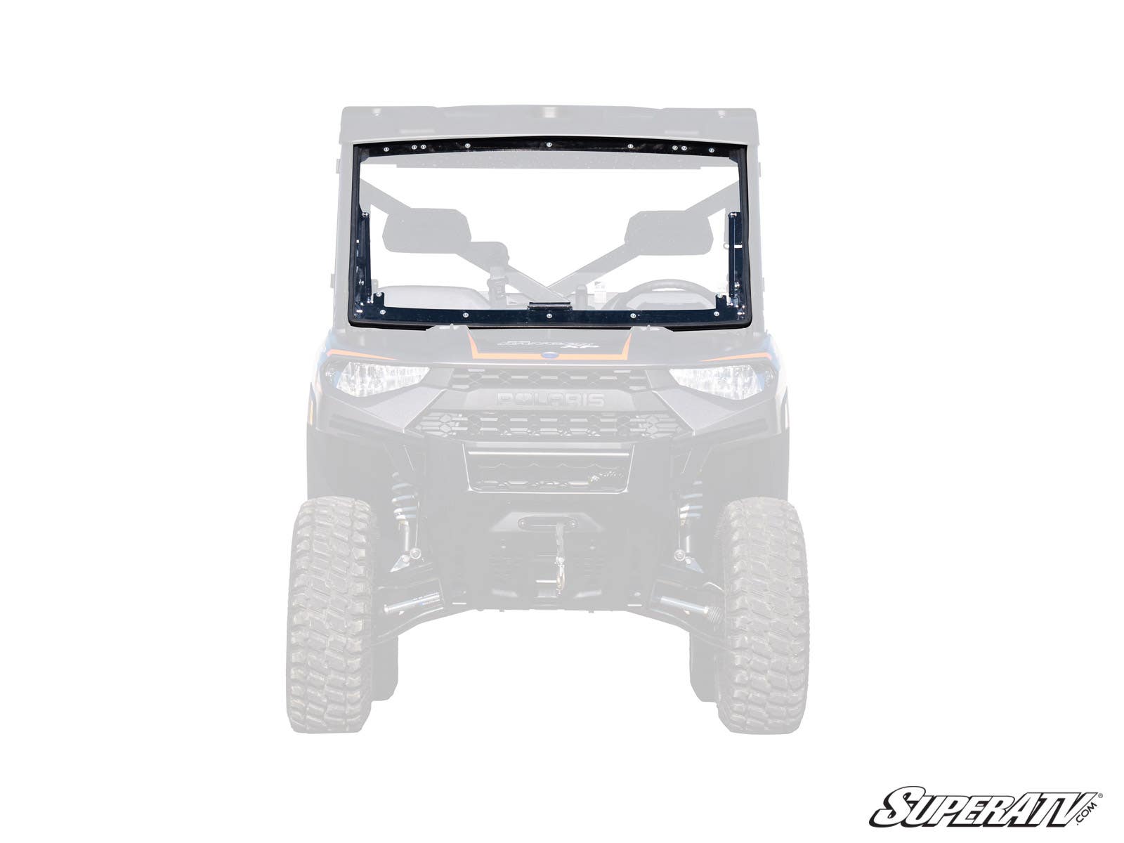 Photo of SuperATV Polaris Ranger XP Kinetic Scratch-Resistant Flip Windshield by SuperATV - Premium Windshields for UTVs / Side by Sides