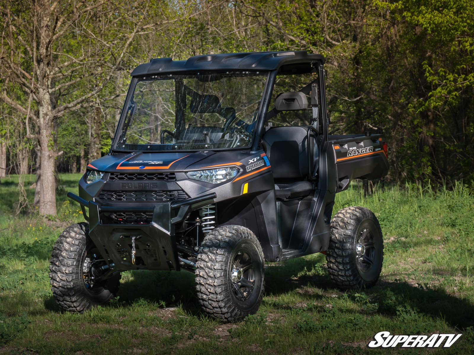 Photo of SuperATV Polaris Ranger XP Kinetic Scratch-Resistant Flip Windshield by SuperATV - Premium Windshields for UTVs / Side by Sides