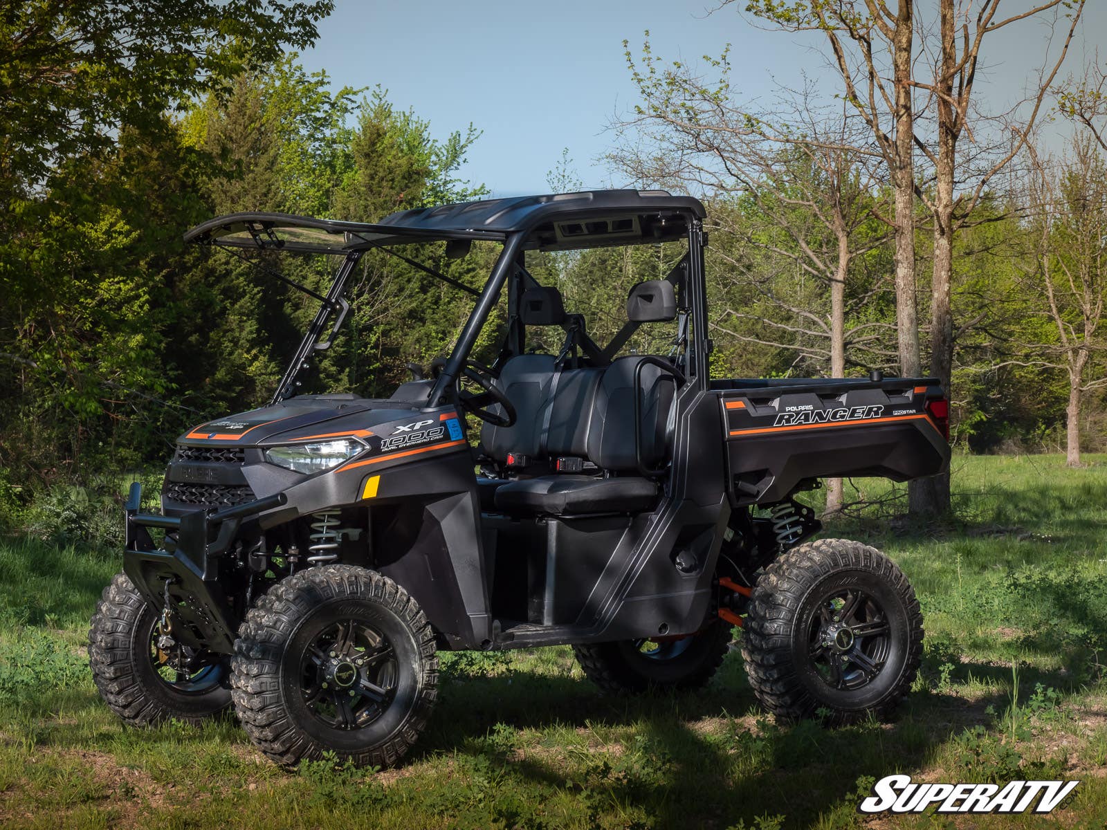 Photo of SuperATV Polaris Ranger XP Kinetic Scratch-Resistant Flip Windshield by SuperATV - Premium Windshields for UTVs / Side by Sides