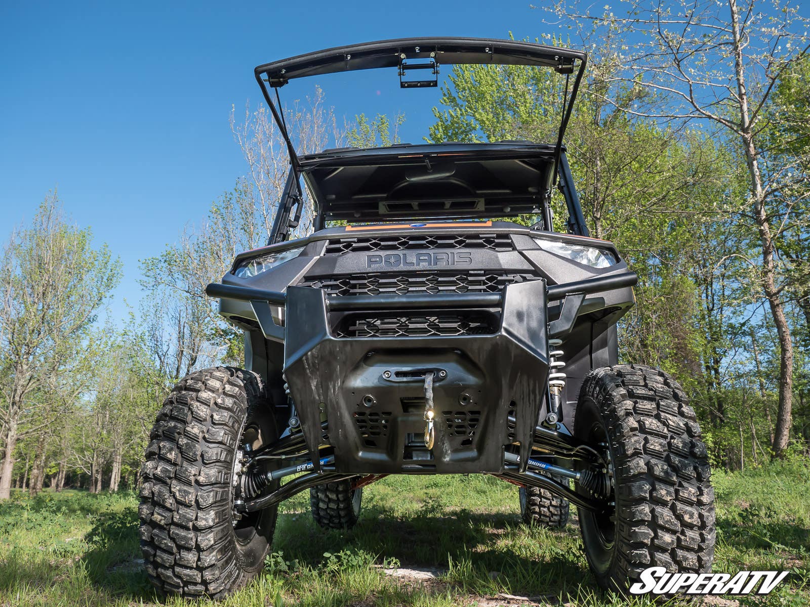 Photo of SuperATV Polaris Ranger XP Kinetic Scratch-Resistant Flip Windshield by SuperATV - Premium Windshields for UTVs / Side by Sides