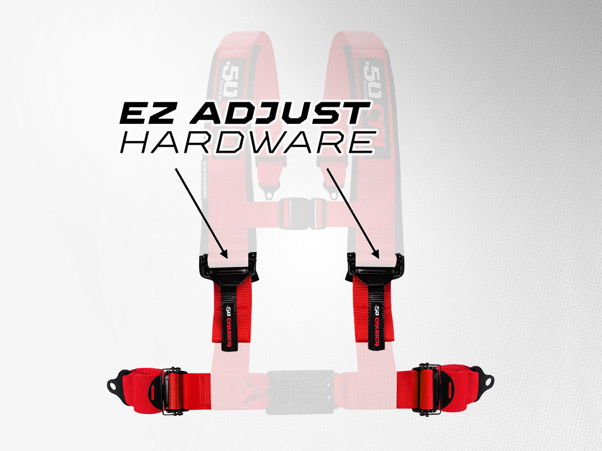 Photo of 4-Point Seat Belt Harness – Automotive buckle by 50 Caliber Racing - Premium Harnesses for UTVs / Side by Sides