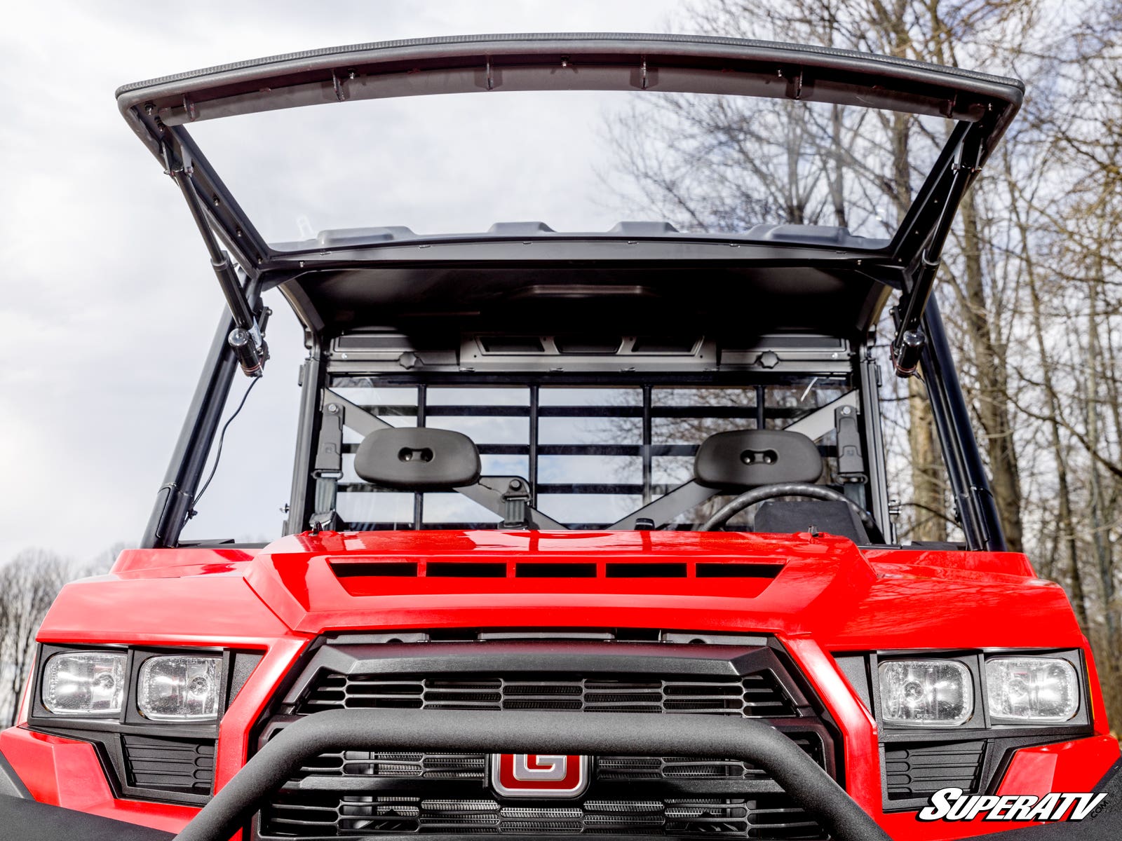 Photo of SuperATV Gravely Atlas JSV MaxDrive Power Flip Windshield by SuperATV - Premium Windshields for UTVs / Side by Sides