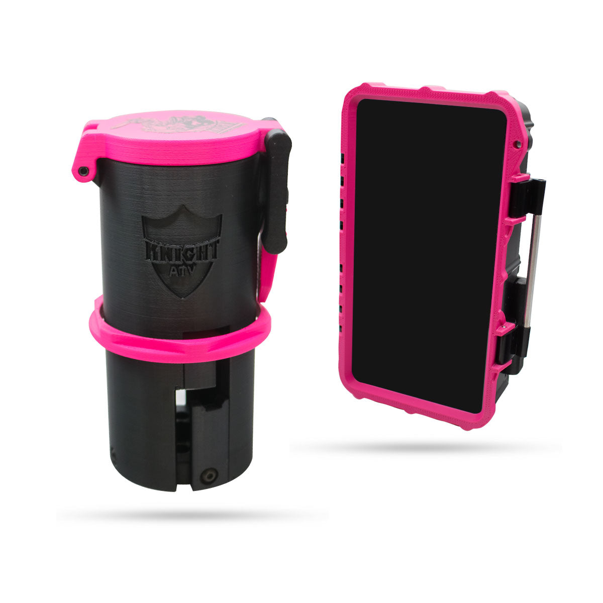 Photo of SafeBox phone holder & Knight Shield drink holder bundle by Knight ATV - Premium for UTVs / Side by Sides