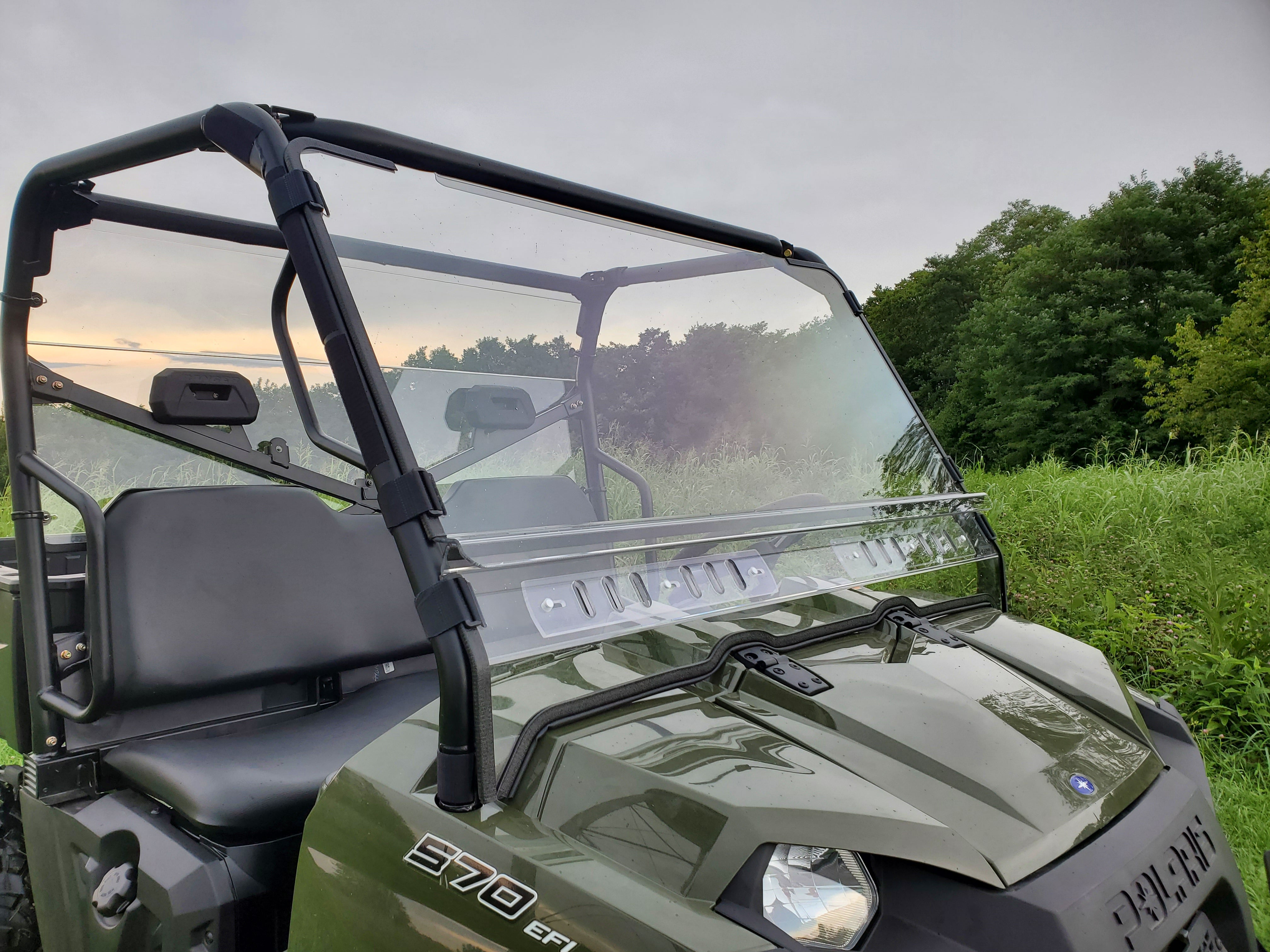 Photo of Polaris Full-Size Ranger 2-Seater 500/700/800 - 2 Pc Windshield by 3 Star UTV - Premium Windshields for UTVs / Side by Sides