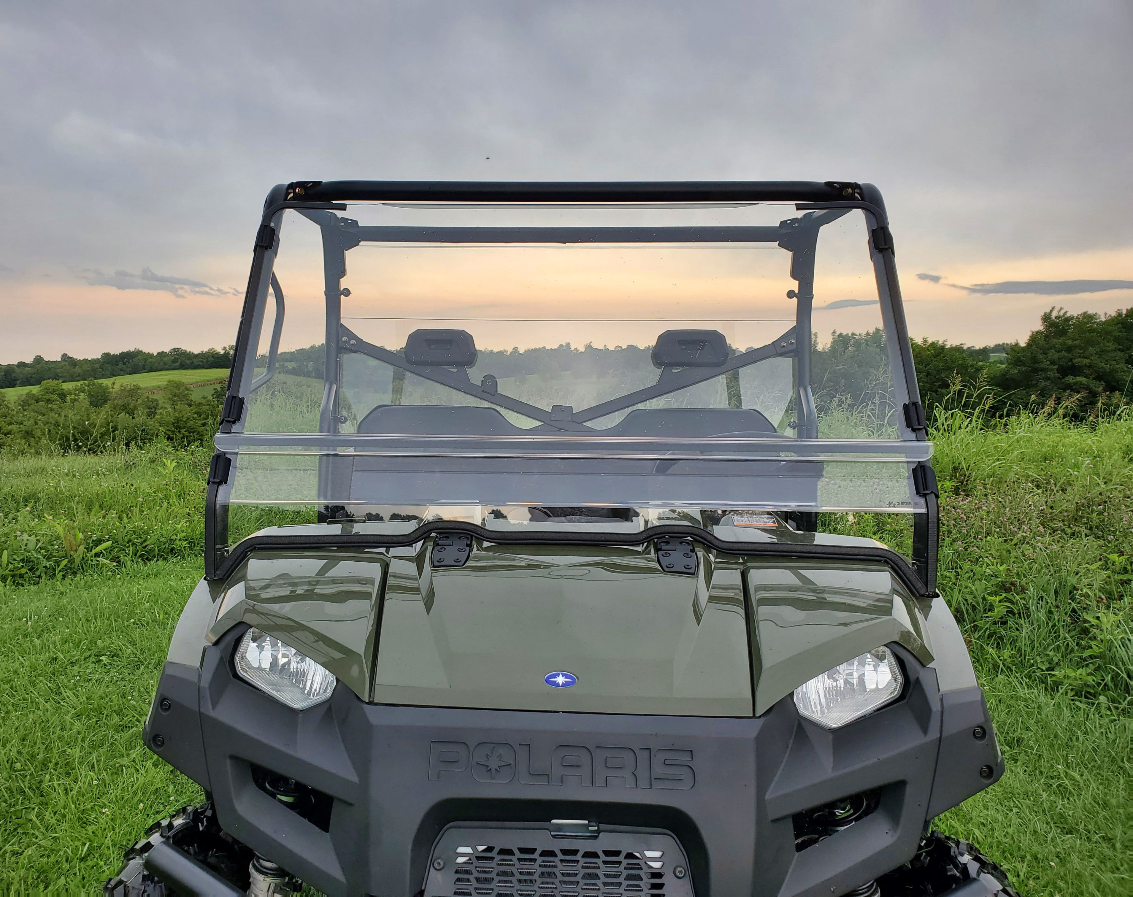Photo of Polaris Full-Size Ranger 2-Seater 500/700/800 - 2 Pc Windshield by 3 Star UTV - Premium Windshields for UTVs / Side by Sides