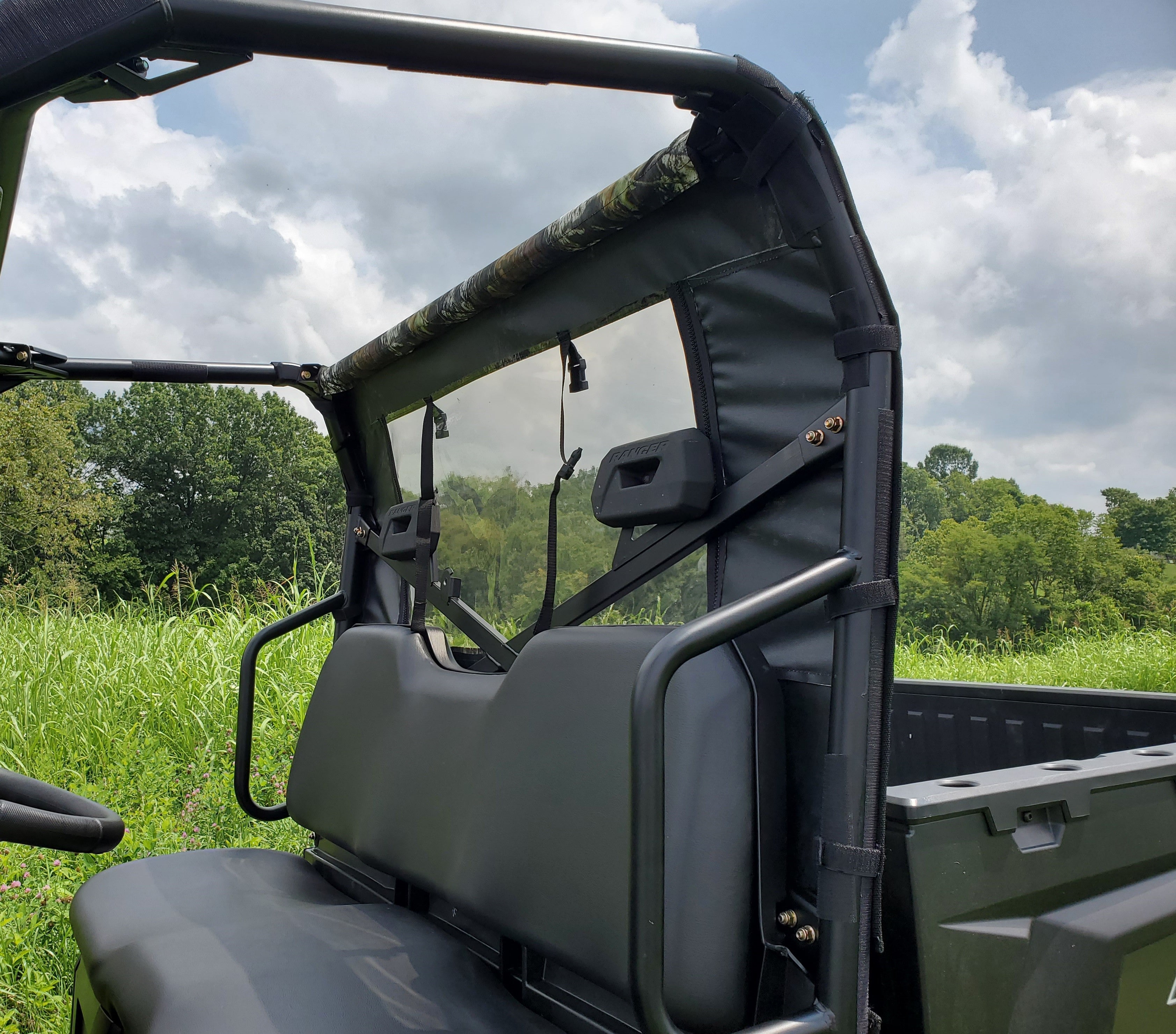 Photo of Polaris Full-Size Ranger 2-Seater 500/700/800 - Soft Back Panel by 3 Star UTV - Premium Enclosures for UTVs / Side by Sides