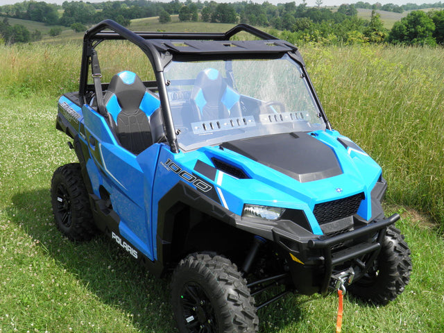 Photo of Polaris General - 1 Pc Scratch-Resistant Windshield w/Vent Option by 3 Star UTV - Premium Windshields for UTVs / Side by Sides