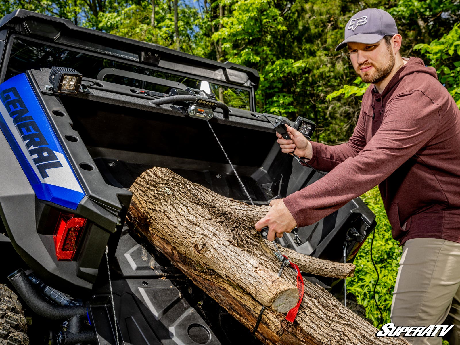 Photo of SuperATV Polaris General XP 1000 Bed Winch by SuperATV - Premium Winches & Winch Mounts for UTVs / Side by Sides