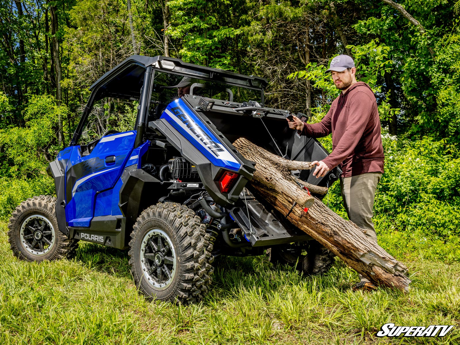 Photo of SuperATV Polaris General XP 1000 Bed Winch by SuperATV - Premium Winches & Winch Mounts for UTVs / Side by Sides