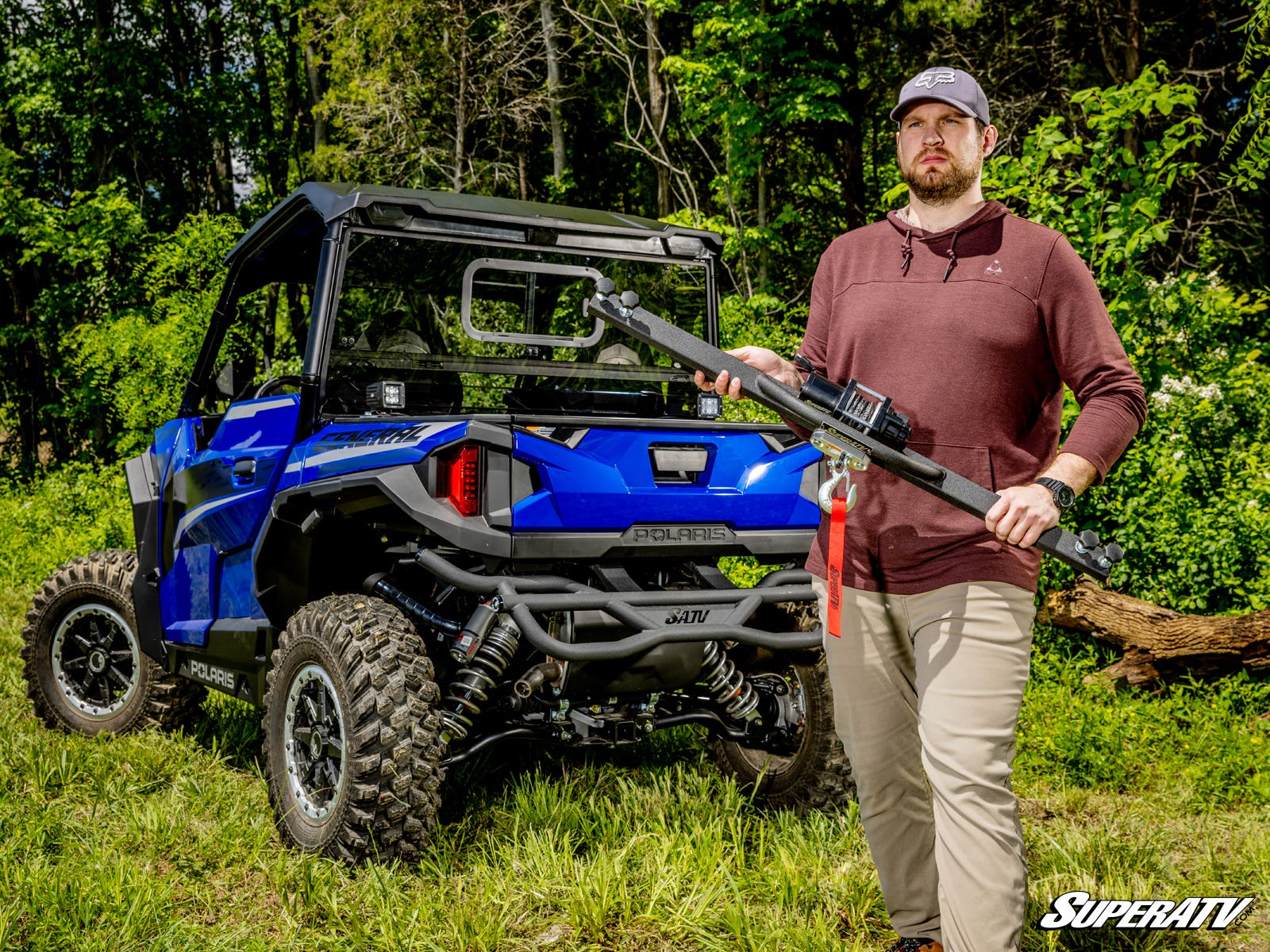 Photo of SuperATV Polaris General XP 1000 Bed Winch by SuperATV - Premium Winches & Winch Mounts for UTVs / Side by Sides