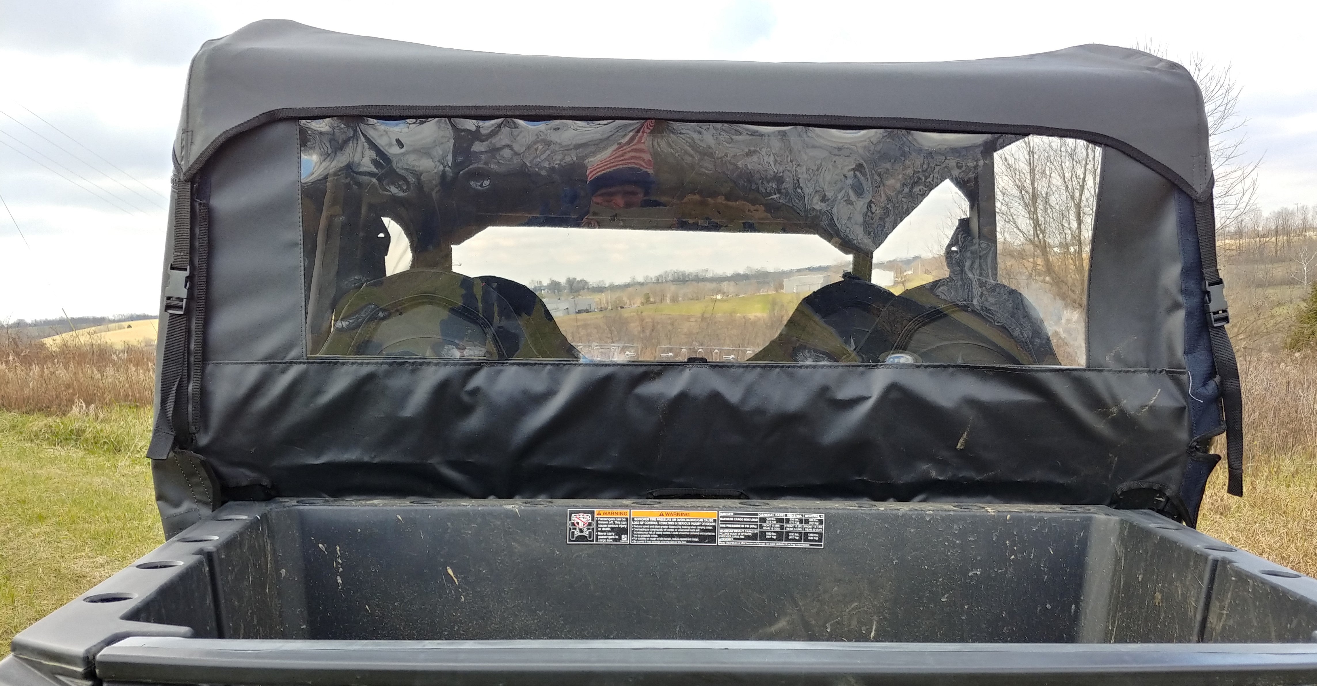 Photo of Polaris General Crew - Soft Back Panel by 3 Star UTV - Premium Enclosures for UTVs / Side by Sides