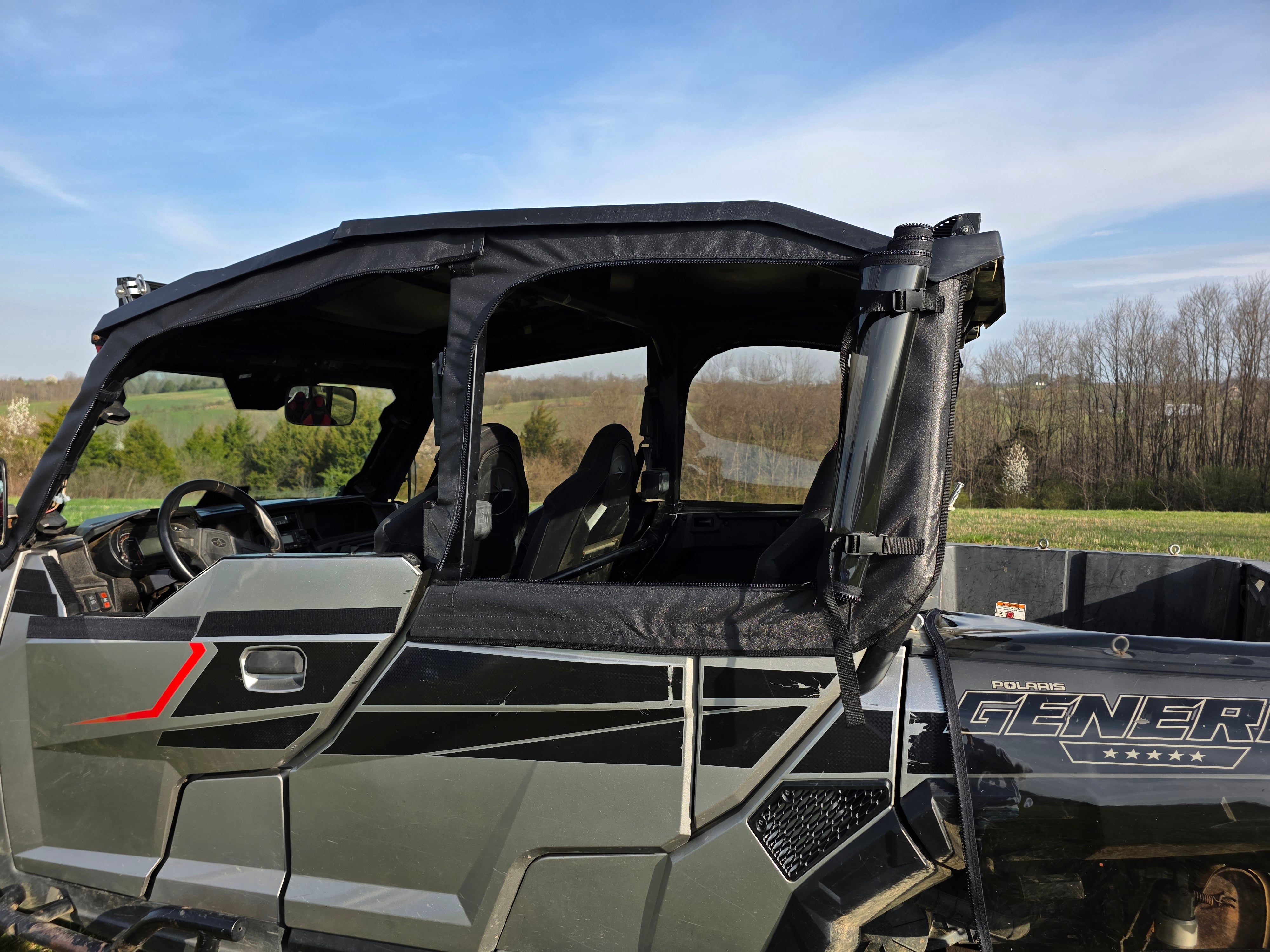 Photo of Polaris General Crew - Soft Doors by 3 Star UTV - Premium Enclosures for UTVs / Side by Sides