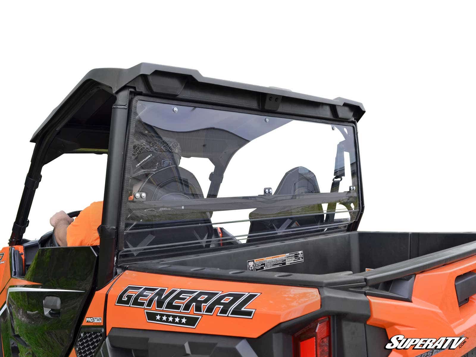 Photo of SuperATV Polaris General XP 1000 Rear Windshield by SuperATV - Premium Windshields for UTVs / Side by Sides