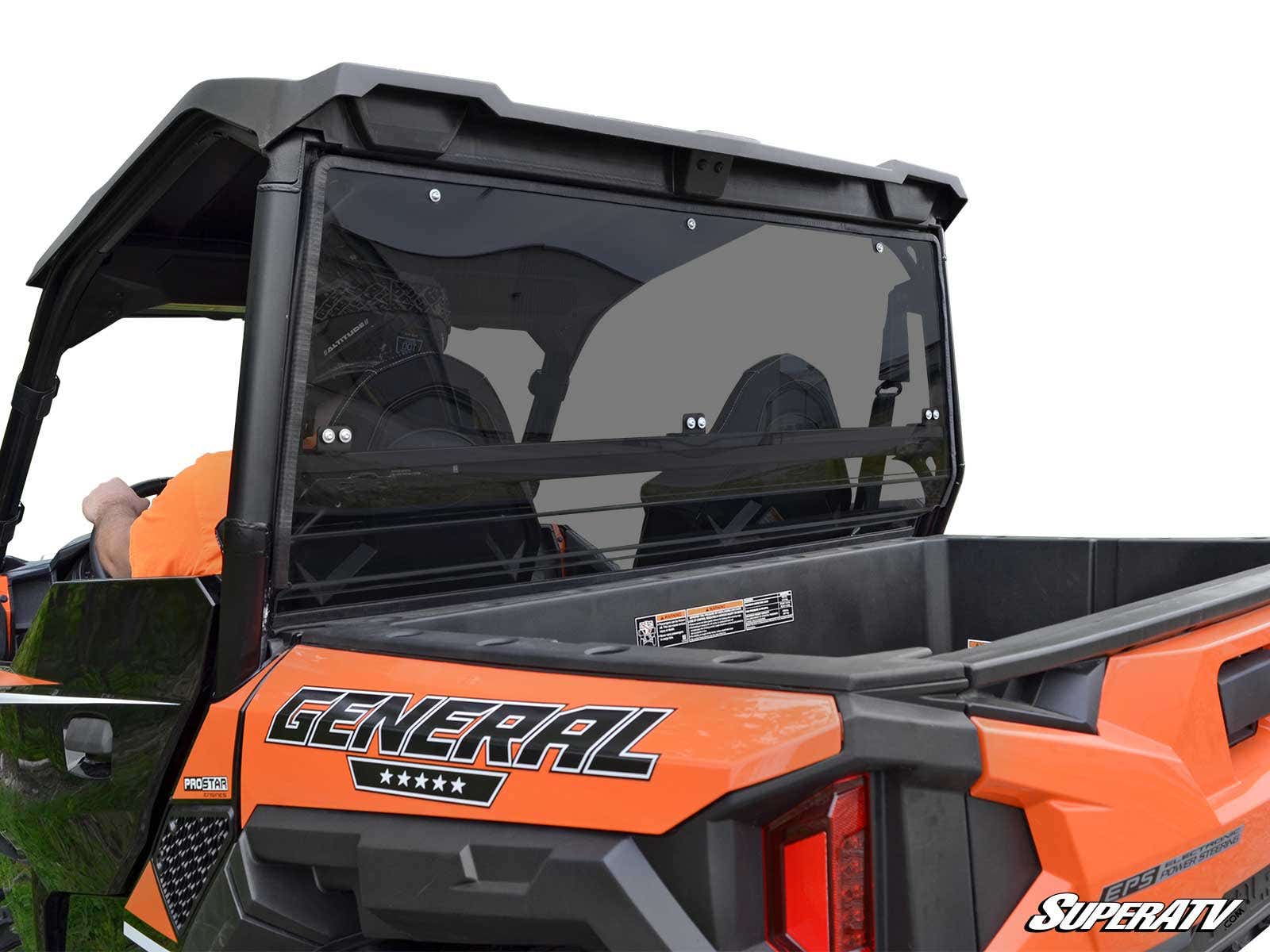 Photo of SuperATV Polaris General XP 1000 Rear Windshield by SuperATV - Premium Windshields for UTVs / Side by Sides