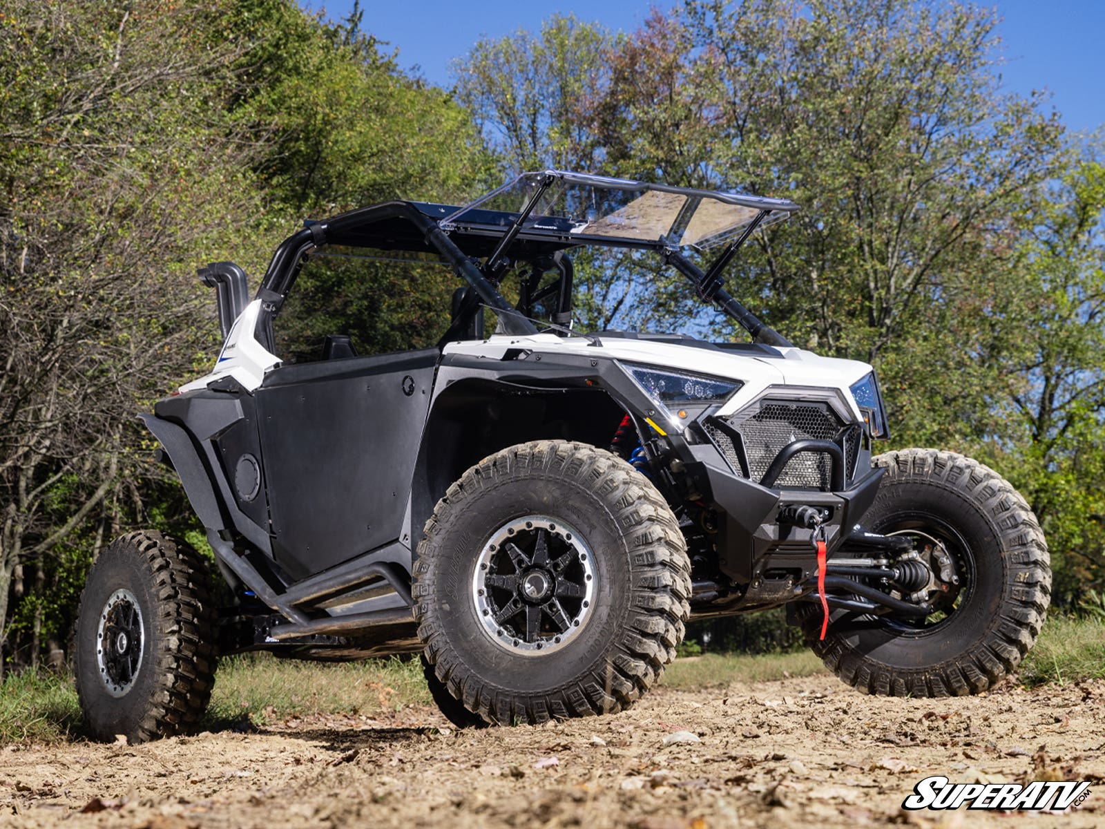 Photo of SuperATV Polaris RZR Turbo R MaxDrive Power Flip Windshield by SuperATV - Premium Windshields for UTVs / Side by Sides